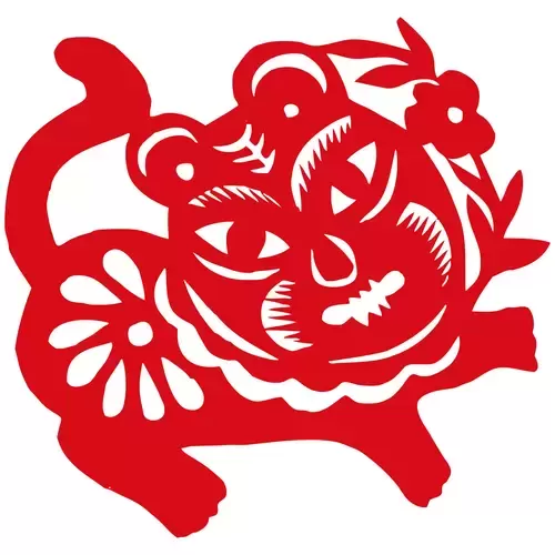 窗花-虎年矢量图片