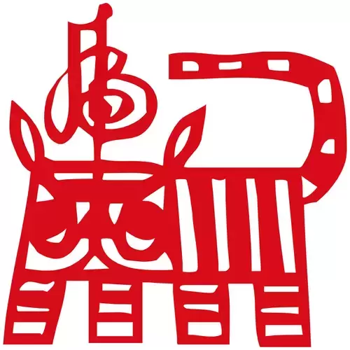 窗花-虎年矢量图片