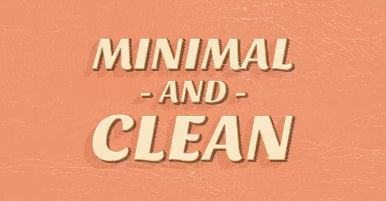 MINIMAL-AND-CLEAN艺术字