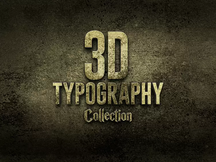 3D-TYPOGRAPHY-Coliection艺术字