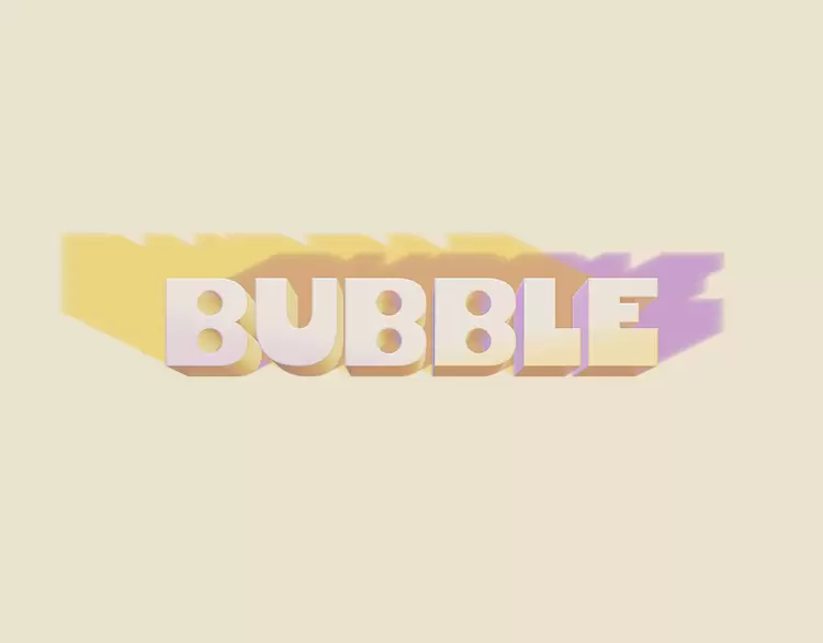 BUBBLE艺术字