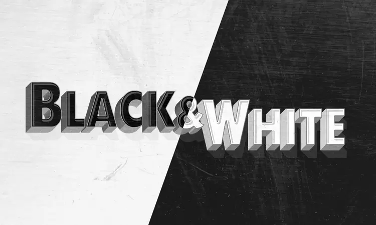 BLACK-WHITE艺术字