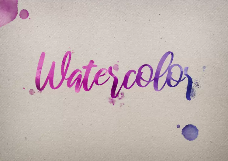 WATER-COLOR艺术字