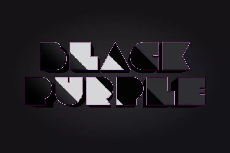 BLACK-PURPLE艺术字