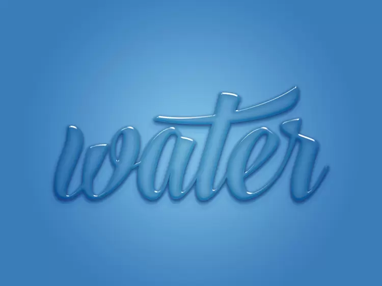 WATER艺术字