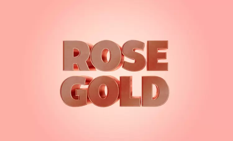 ROSE-GOLD艺术字