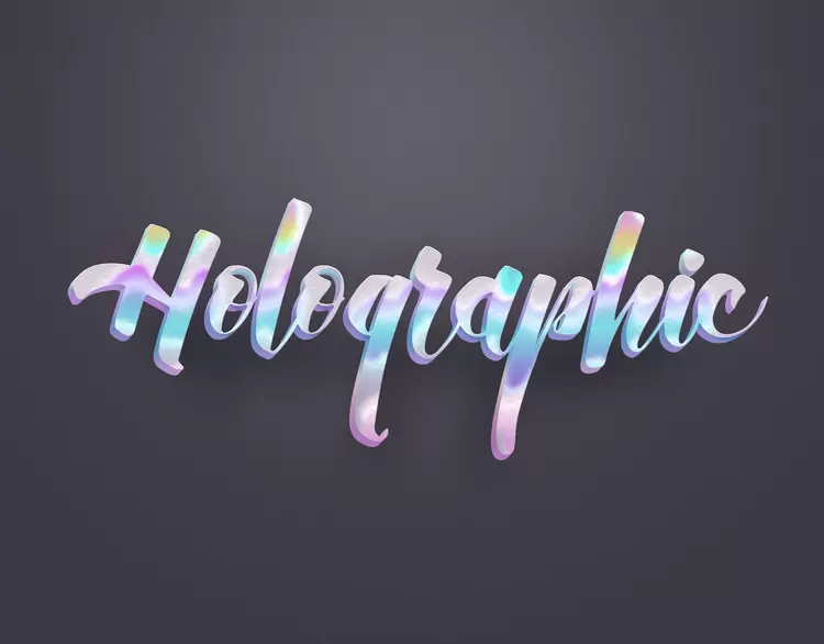 Holographic艺术字