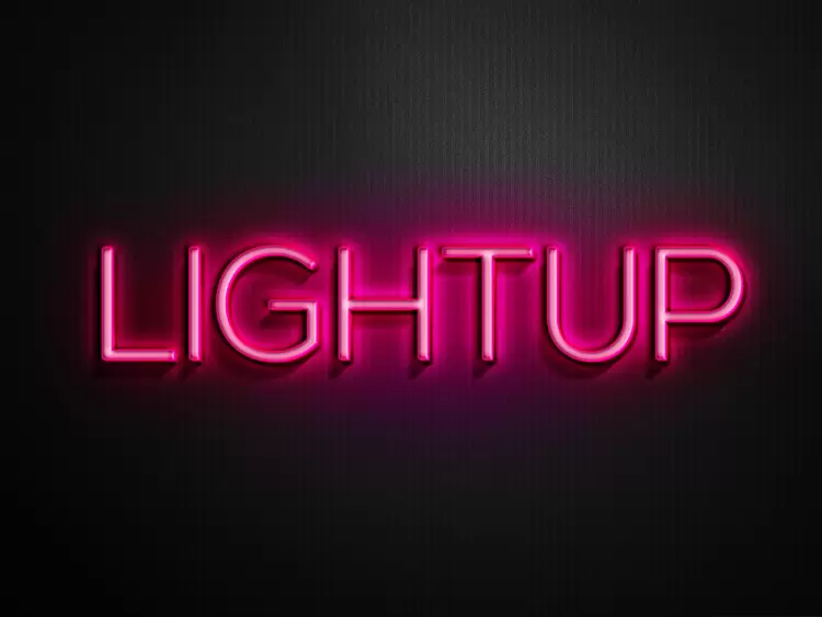 LIGHTUP艺术字