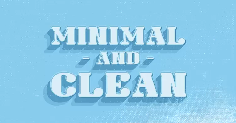 MINIMAL-AND-CLEAN艺术字