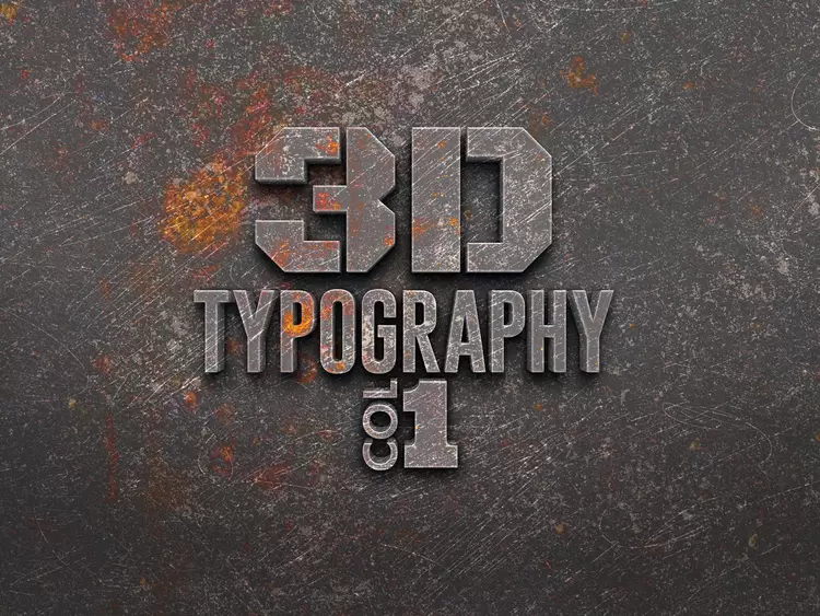 3D-TYPOGRAPHY艺术字