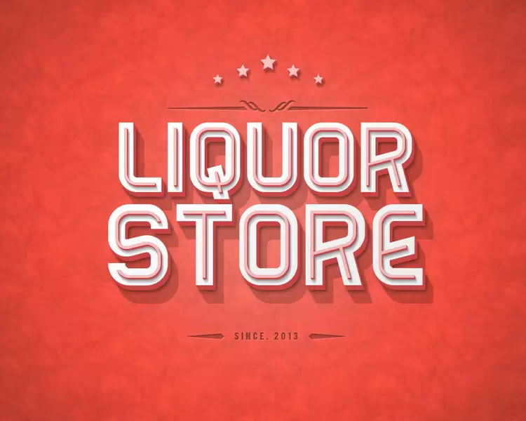 LIQUOR-STORE艺术字