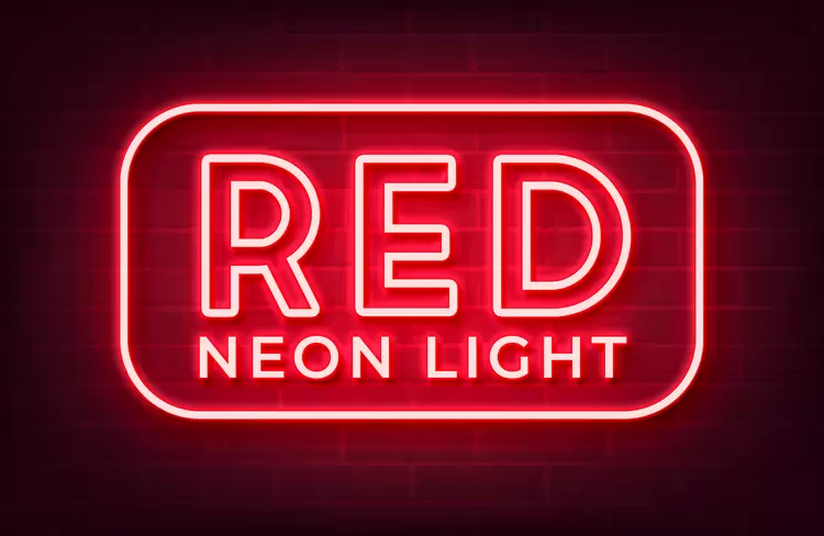 RED-NEON-LIGHT艺术字