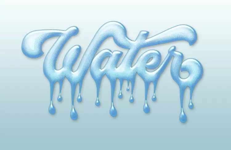 WATER艺术字