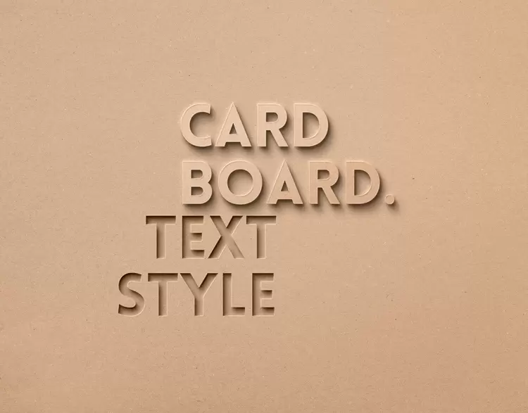 CARD-BOARD-TEXT-STYLE艺术字