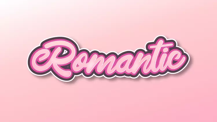 Romantie艺术字