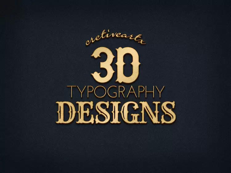 3D-TYPOGRAPHY-DESIGNS艺术字