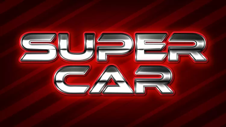 SUPER-CAR艺术字