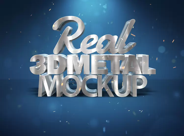 Real-3D-METAL-MOCKUP艺术字