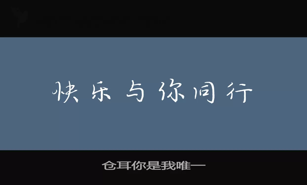 仓耳你是我唯一字体文件