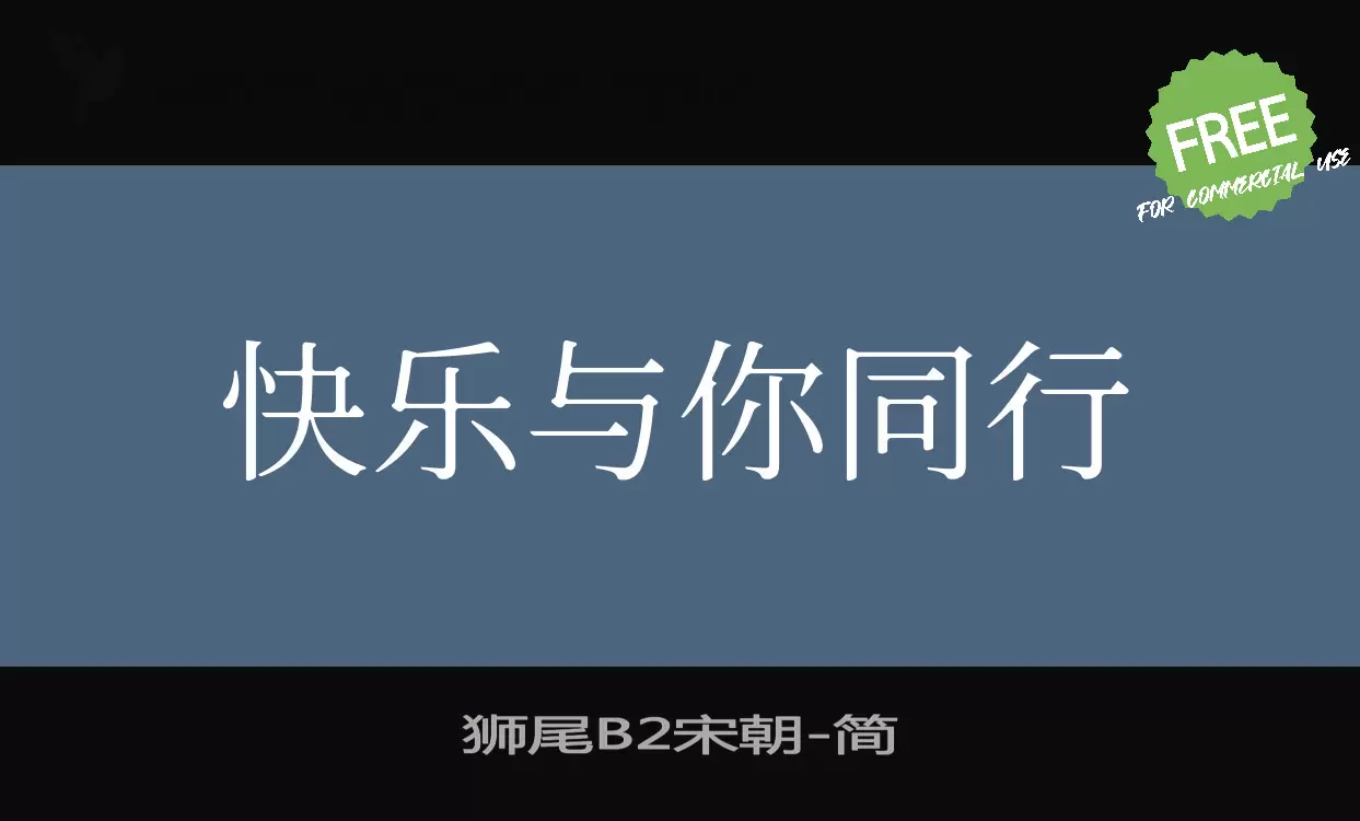 狮尾B2宋朝字体文件