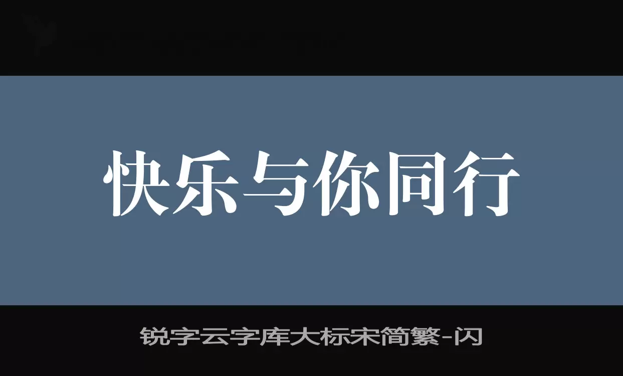 锐字云字库大标宋简繁字体