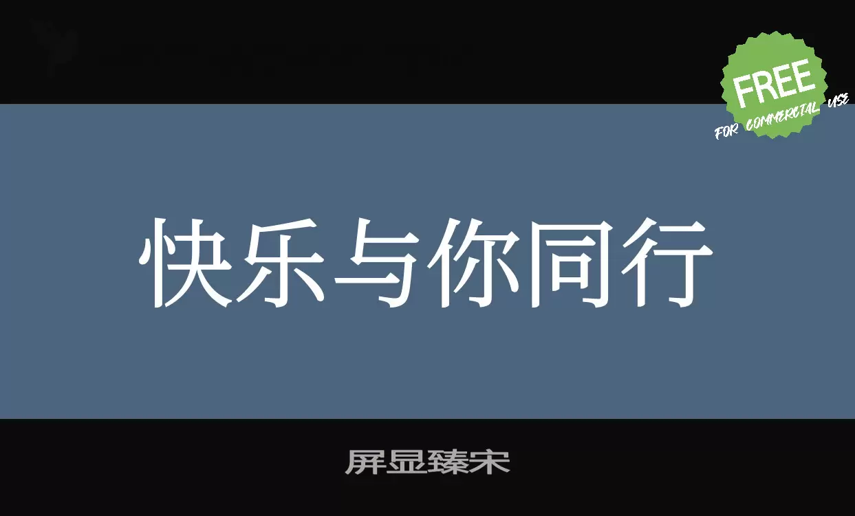 屏显臻宋字体文件