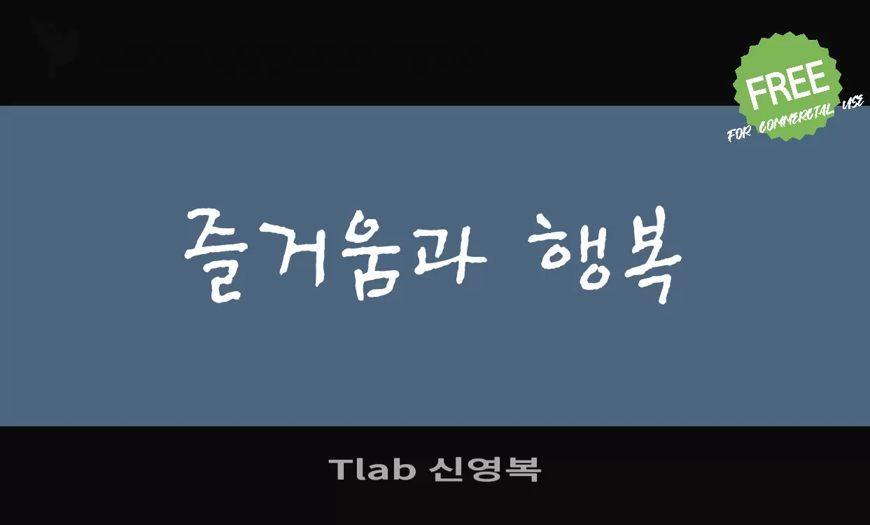 Tlab 신영복字体