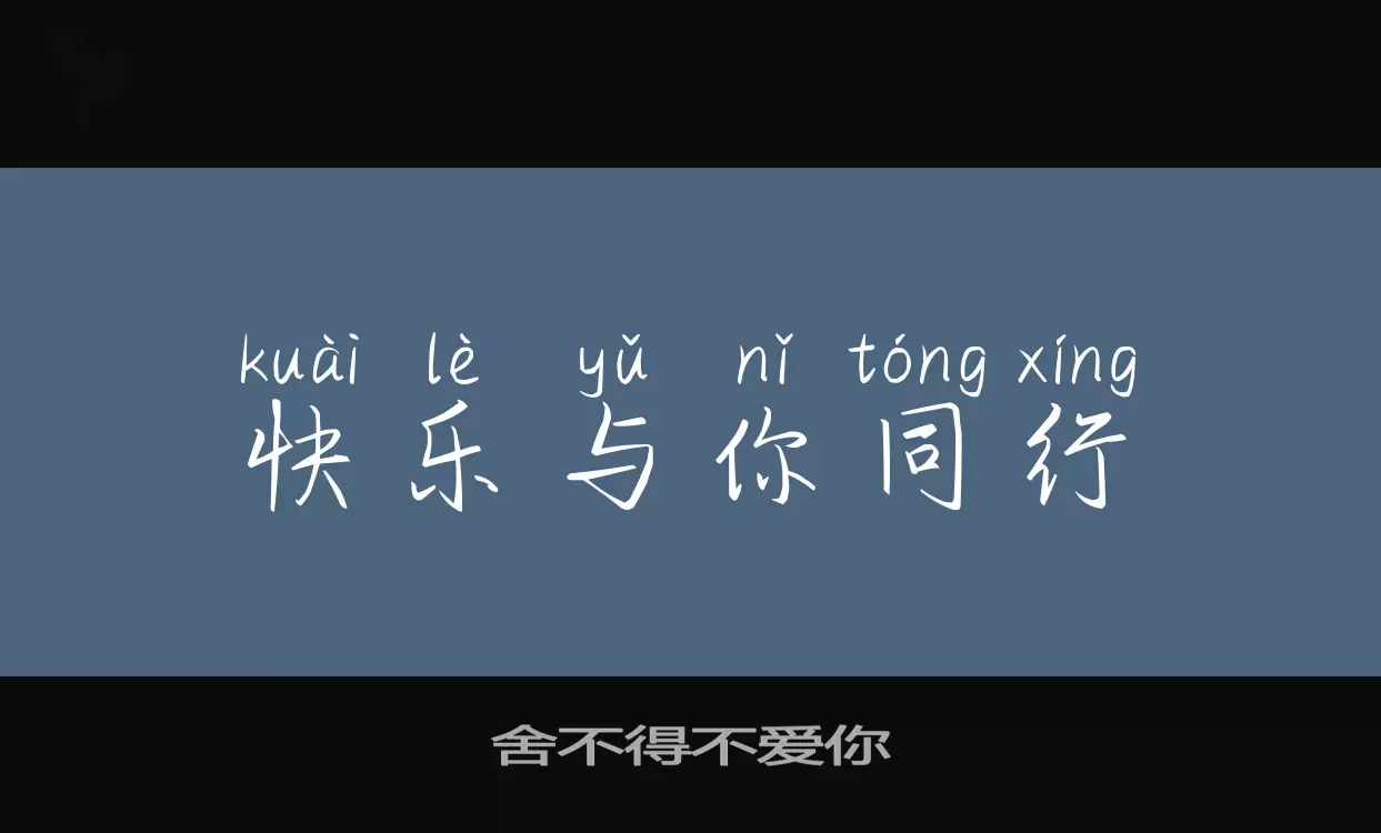 舍不得不爱你字体