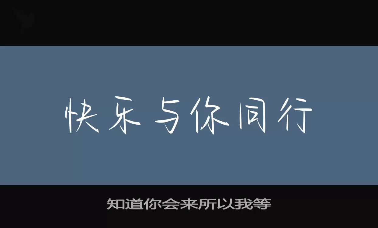 知道你会来所以我等字体