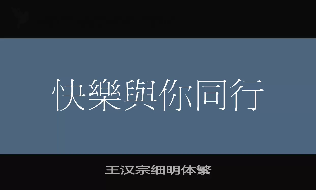 王汉宗细明体繁字体文件