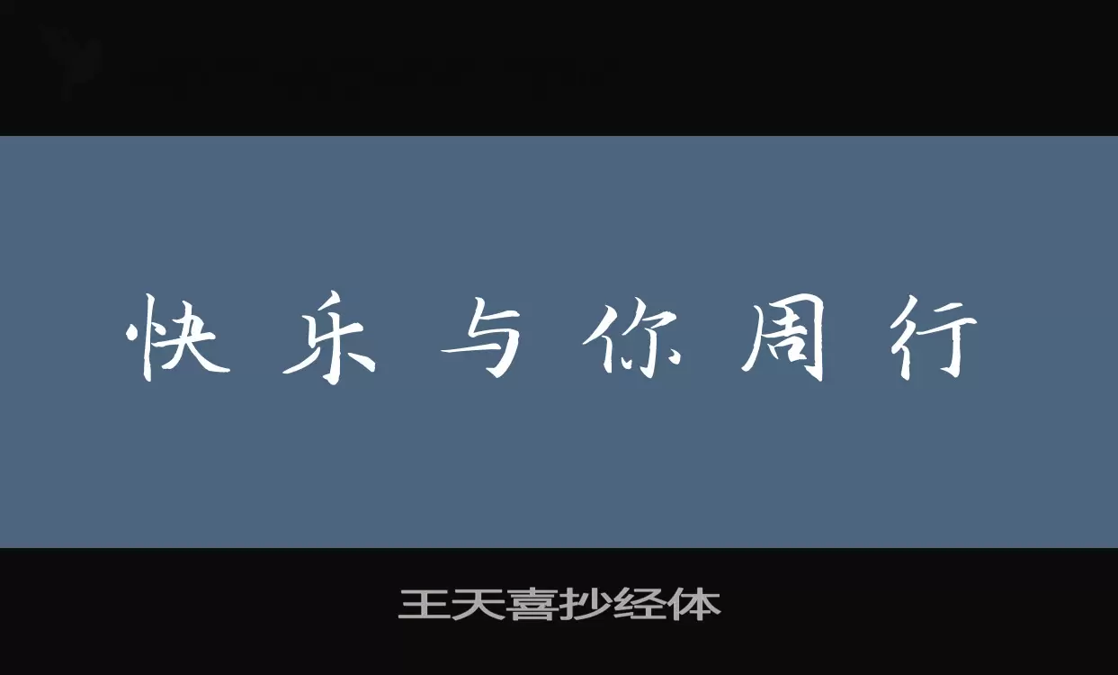 王天喜抄经体字体文件