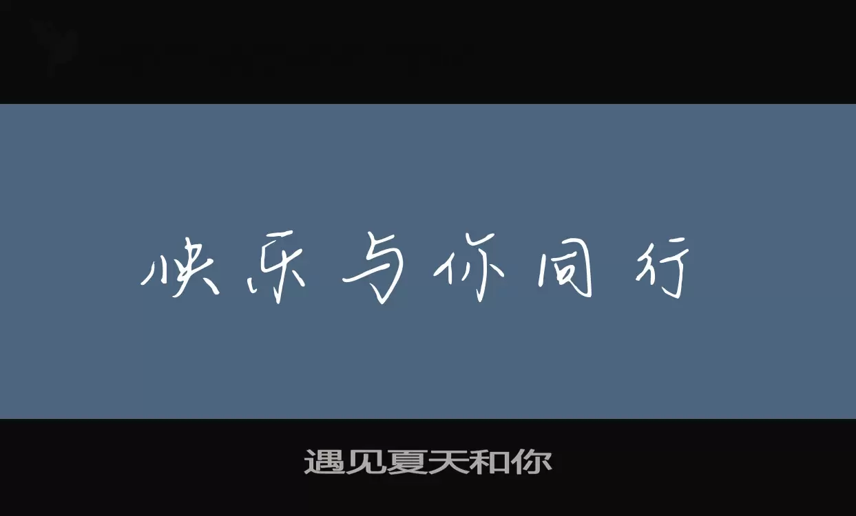 遇见夏天和你字体文件