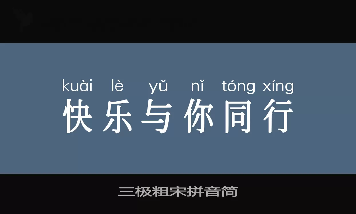 三极粗宋拼音简字体文件