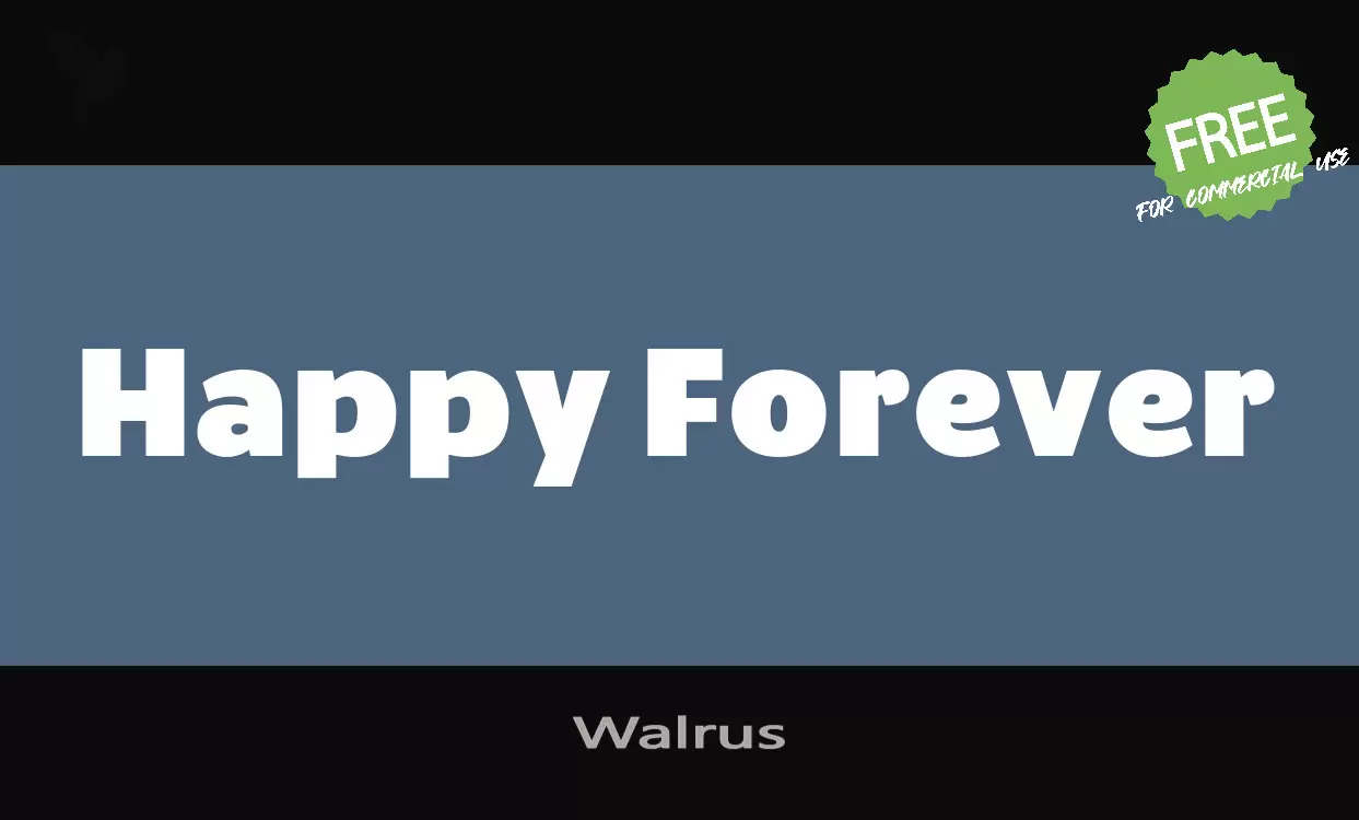 Walrus字体
