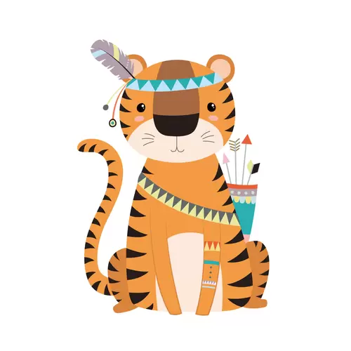 森林动物-老虎插图