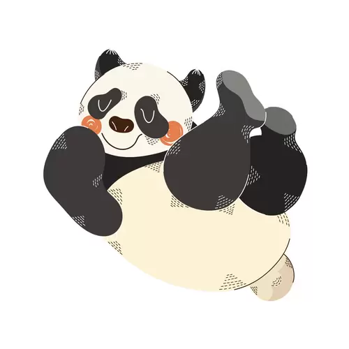 卡通动物-熊猫插图