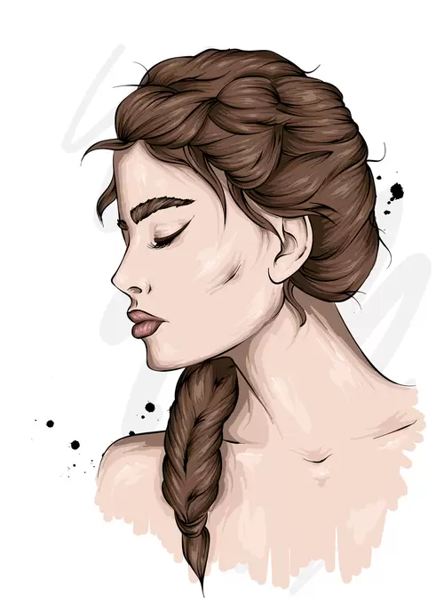 欧美时尚女性插图