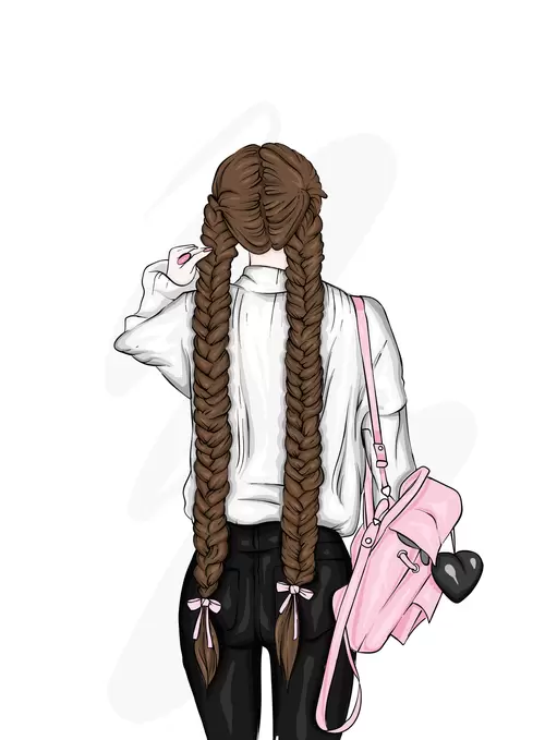 欧美时尚女性插图