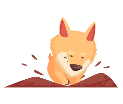宠物狗-刨土插图