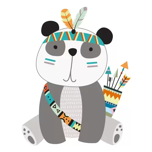 森林动物-熊猫插图
