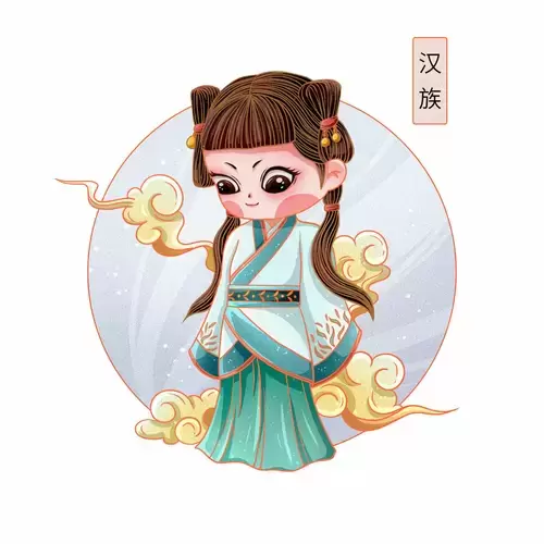 中国56个民族服饰-汉族插图