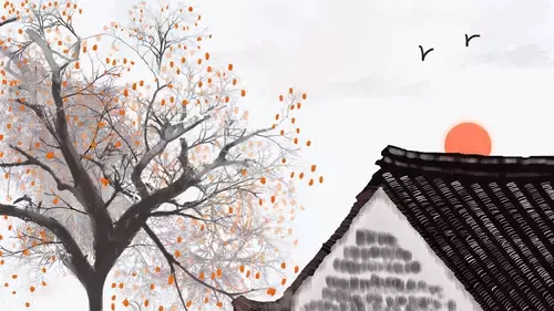 中国古建-房前树插图