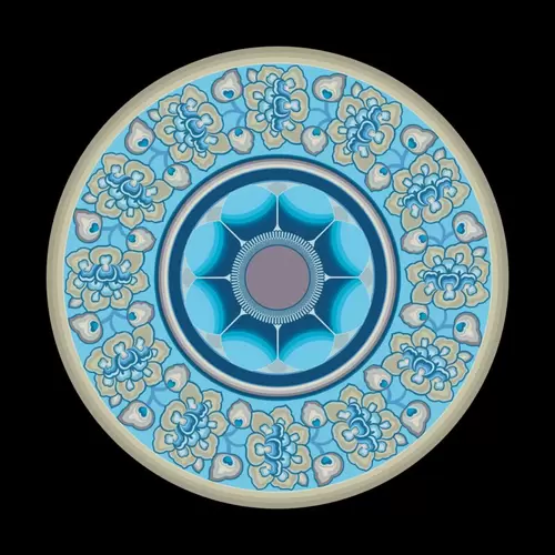 圆形藻井图案插图