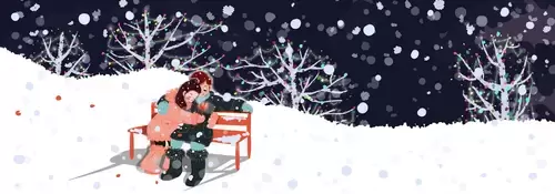 情人节-雪地里的暖阳插图