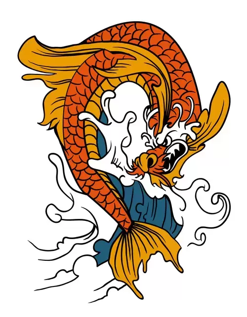 彩绘锦鲤插图