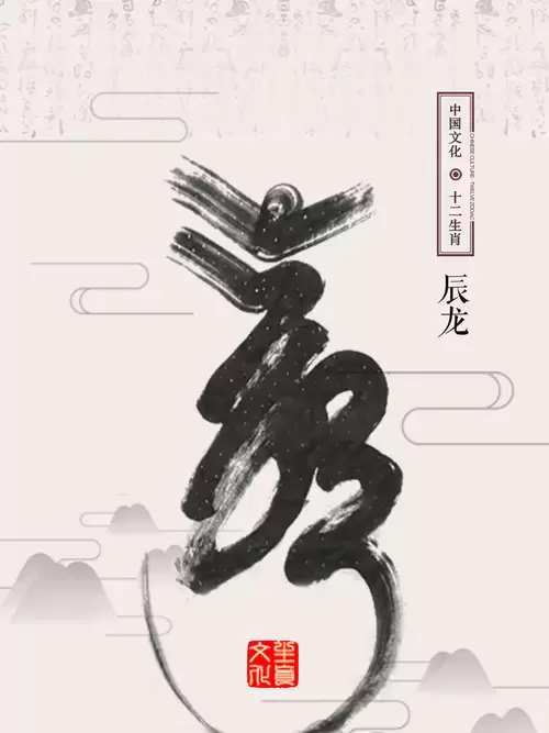 十二生肖-龙-汉字象形画插图