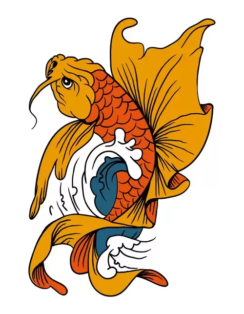 彩绘锦鲤插图