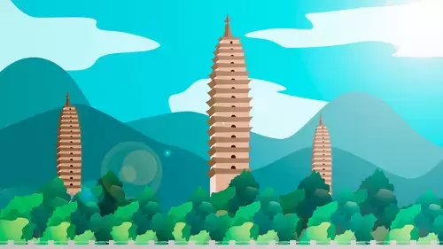 中国古建-大理三塔插图