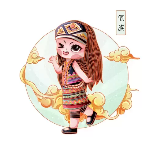 中国56个民族服饰-佤族插图