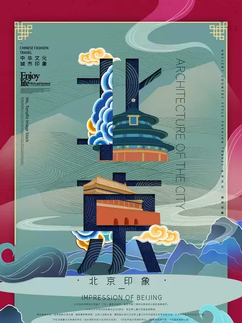 中国城市宣传海报-北京插图